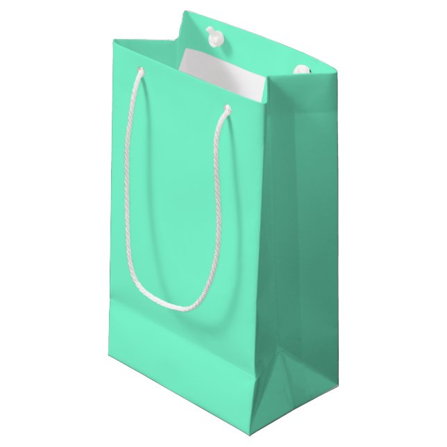 Bolsa De Regalo Pequeña Aquamarina Sólida (Angulo Anverso)