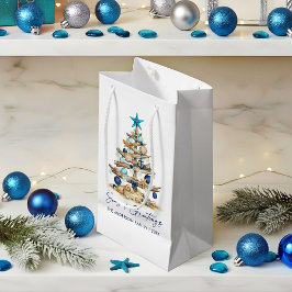 Bolsa De Regalo Pequeña Árbol de acuarela Mar y saludos Playa Vacaciones