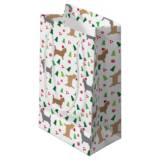 Bolsa De Regalo Pequeña Árbol de Howliday de Cairn Terrier navidades (Angulo Anverso)