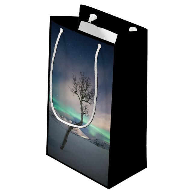 Bolsa De Regalo Pequeña Árbol de luces boreales (Angulo reverso)