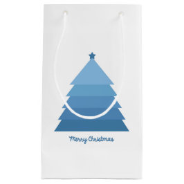 Bolsa De Regalo Pequeña Árbol de Navidad Azul