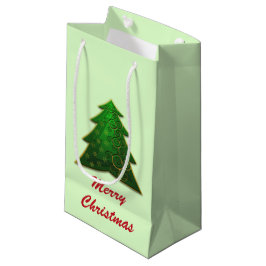Bolsa De Regalo Pequeña Árbol de Navidad con Feliz Navidad