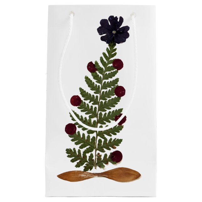 Bolsa De Regalo Pequeña Árbol de Navidad de flores de prensa secas - P (Anverso)