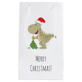 Bolsa De Regalo Pequeña Árbol de navidad dulce Dinosaurio Santa Hat