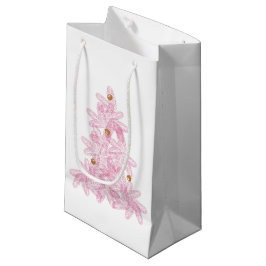 Bolsa De Regalo Pequeña Árbol de Navidad moderno rosa mora