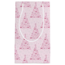 Bolsa De Regalo Pequeña Árbol de Navidad rosa