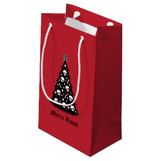 Bolsa De Regalo Pequeña Árbol de navidades oscuras