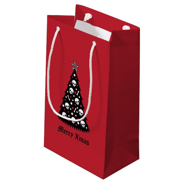Bolsa De Regalo Pequeña Árbol de navidades oscuras (Angulo reverso)