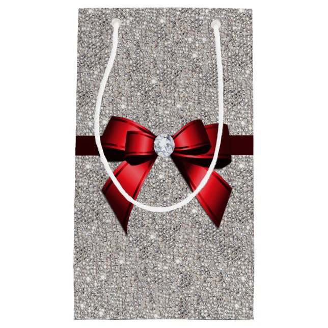 Bolsa De Regalo Pequeña Arco y cinta glamorosos elegantes de las (Anverso)