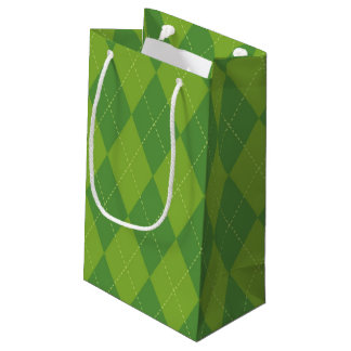 Bolsa De Regalo Pequeña Argyle verde