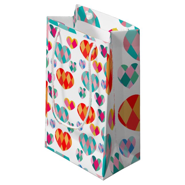 Bolsa De Regalo Pequeña Art Deco Valentine (Angulo Anverso)