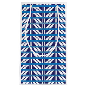 Bolsa De Regalo Pequeña Arte étnico letón letón azul y blanco