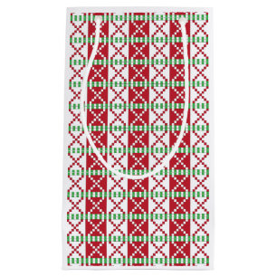 Bolsa De Regalo Pequeña Arte étnico letón letón rojo, blanco y verde