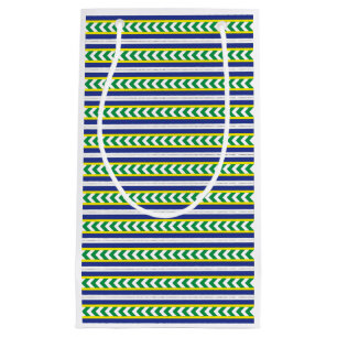 Bolsa De Regalo Pequeña Arte étnico letón letón verde y azul