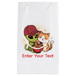 Bolsa De Regalo Pequeña Arte Kawaii de Ramen de Gato Alien Cute