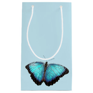Bolsa De Regalo Pequeña Arte natural de mariposa azul, Ilustracion de foto