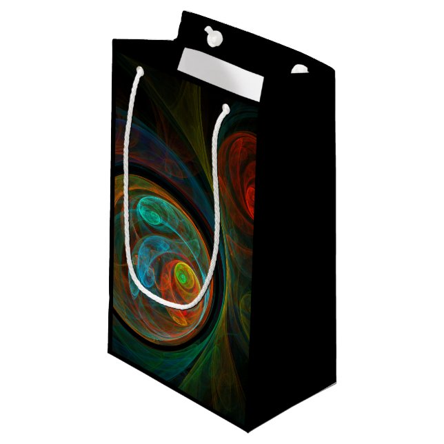 Bolsa De Regalo Pequeña Arte resumido azul de renacimiento (Angulo Anverso)