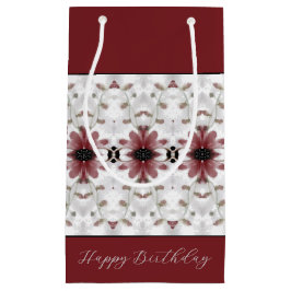 Bolsa De Regalo Pequeña Artsy Burgundy Floral