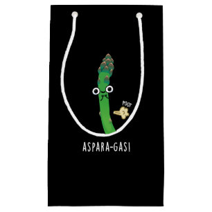 Bolsa De Regalo Pequeña Aspara-gas Gracioso Asparagus Veggie Pun Dark BG