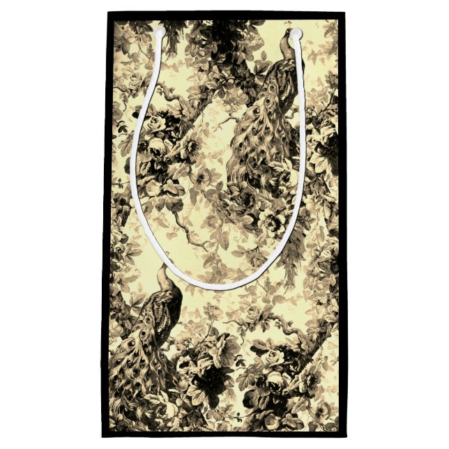 Bolsa De Regalo Pequeña Aspecto elegante y florido del pavo real victorian (Anverso)