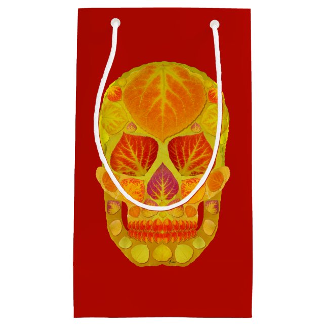 Bolsa De Regalo Pequeña Aspen Leaf Skull 13 (Anverso)