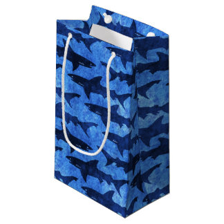 Bolsa De Regalo Pequeña Ataque azul del tiburón del océano
