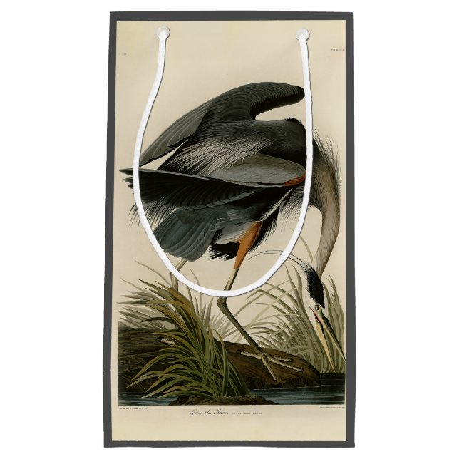 Bolsa De Regalo Pequeña Audubon Great Blue Heron Marsh Bird (Anverso)