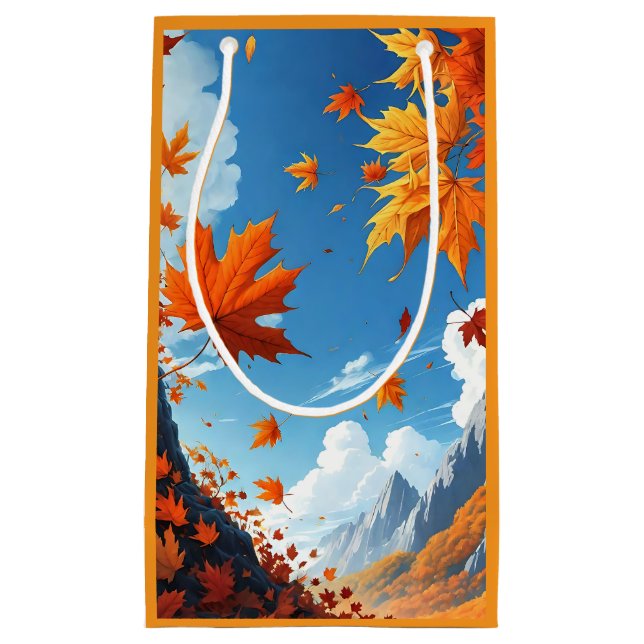 Bolsa De Regalo Pequeña Authumn leaves orange (Anverso)