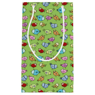 Bolsa De Regalo Pequeña Aves brillantes y Coloridas