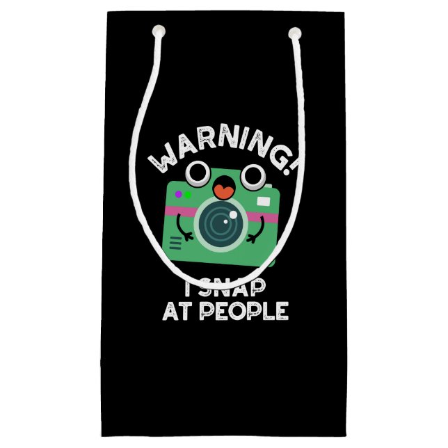 Bolsa De Regalo Pequeña Aviso Que Me Muero Con La Gente Divertida Cámara P (Anverso)