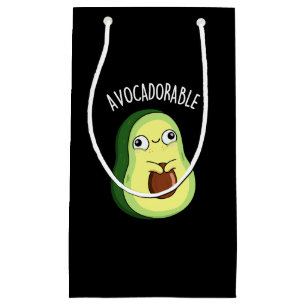 Bolsa De Regalo Pequeña Avoc adorable Funny Aguacate Pun Dark BG