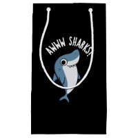 Awww Sharks Gracioso Animal Pun Dark BG