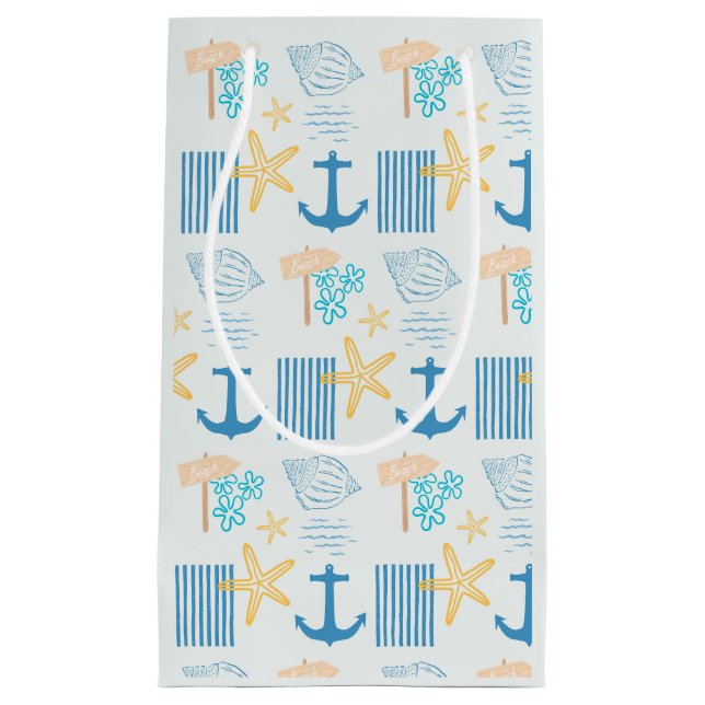 Bolsa De Regalo Pequeña Azul costero (Anverso)