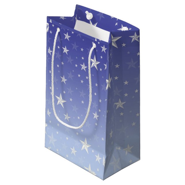 Bolsa De Regalo Pequeña Azul Estelar (Angulo Anverso)