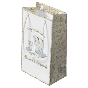 Bolsa De Regalo Pequeña Azul francés Bulldog Baby Shower francés