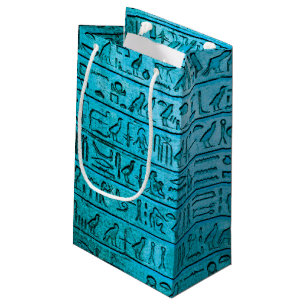 Bolsa De Regalo Pequeña Azul jeroglífico egipcio antiguo