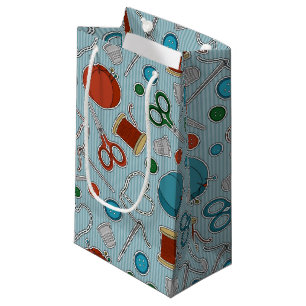 Bolsa De Regalo Pequeña Azul temático de costura lindo del modelo