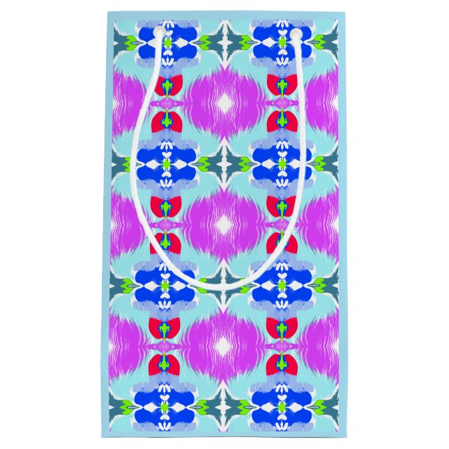 Bolsa De Regalo Pequeña Azure Bloom Kaleidoscope (Anverso)