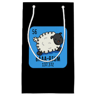 Bolsa De Regalo Pequeña Ba-rium Funny Sheep Chemistry Pun Dark BG