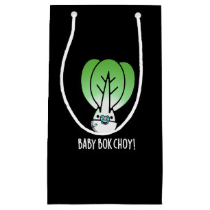 Bolsa De Regalo Pequeña Baby Bok Choy Funny Veggie Pun Dark BG