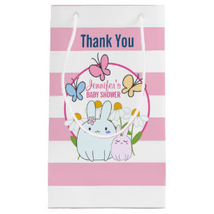 Bolsa De Regalo Pequeña Baby Shower de Bunnies, mariposas y maricas