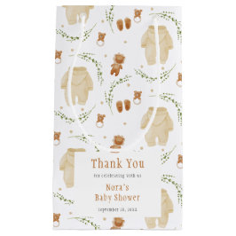 Bolsa De Regalo Pequeña Baby Shower de patrón de boho neutro de género