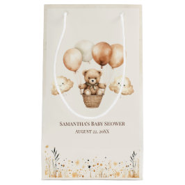 Bolsa De Regalo Pequeña Baby Shower neutro de oso mate