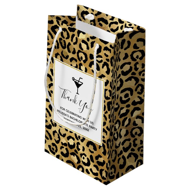 Bolsa De Regalo Pequeña Bachelorette de patrón de impresión de leopardo sa (Angulo reverso)