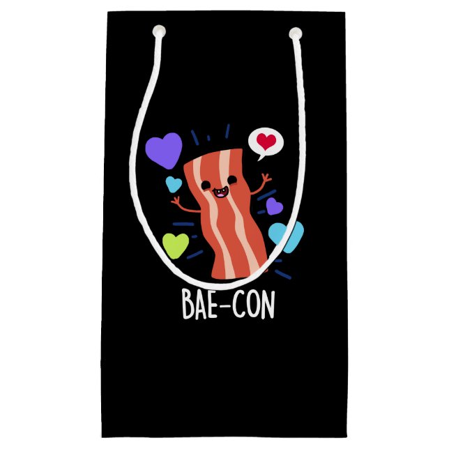 Bolsa De Regalo Pequeña Bae-con Funny Bacon Pun (Anverso)