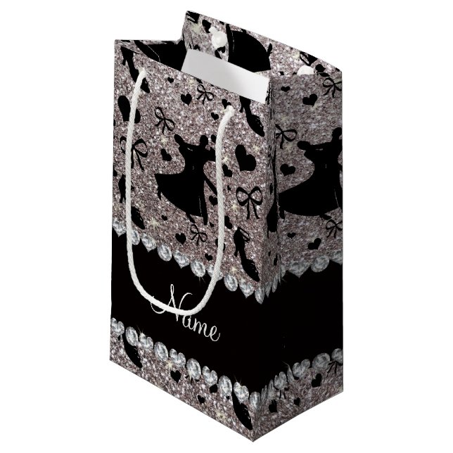 Bolsa De Regalo Pequeña Baile de salón de baile de plata conocido de (Angulo Anverso)