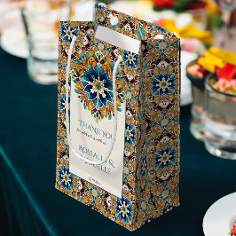 Bolsa De Regalo Pequeña Baldosas de talavera azul verde azulada boda mexic