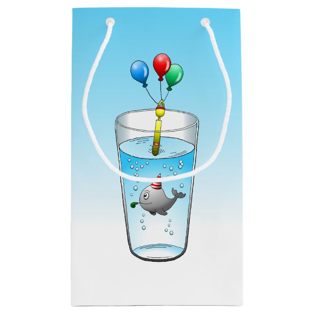 Bolsa De Regalo Pequeña Ballena atractiva para fiestas (Reverso)