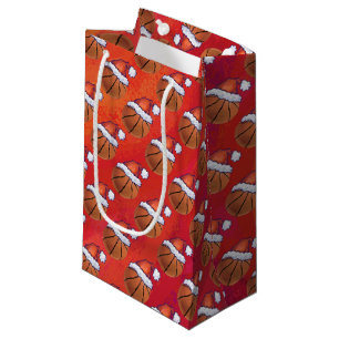 Bolsa De Regalo Pequeña Baloncesto en modelo del gorra de Santa