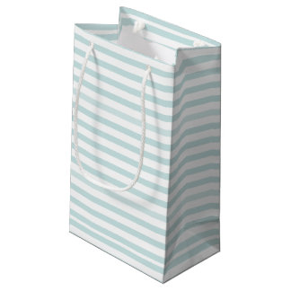 Bolsa De Regalo Pequeña Banda horizontal azul y blanca